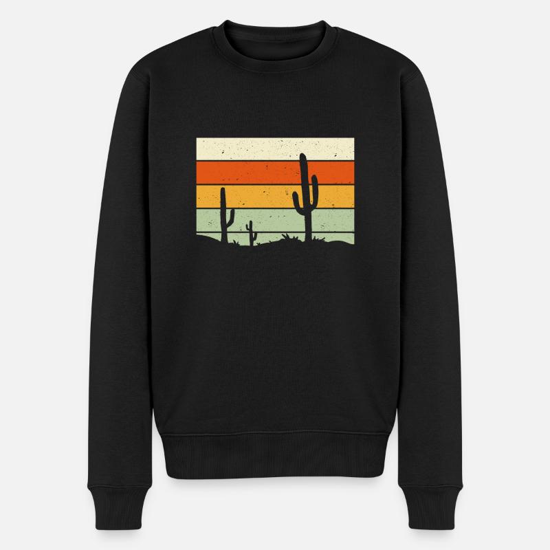 Désert aux cactus - Pull Premium bio Homme - noir