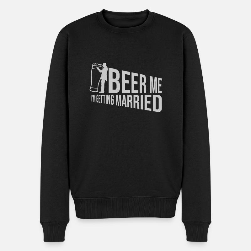 Beer Me Getting Married - Männer Premium Bio Pullover - Schwarz