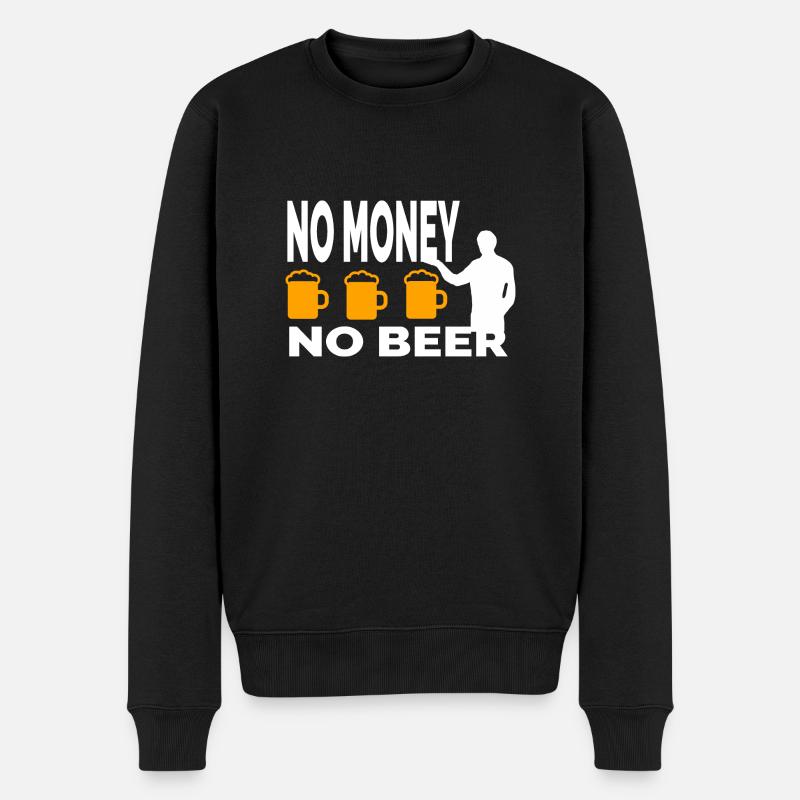 Bier - Männer Premium Bio Pullover - Schwarz