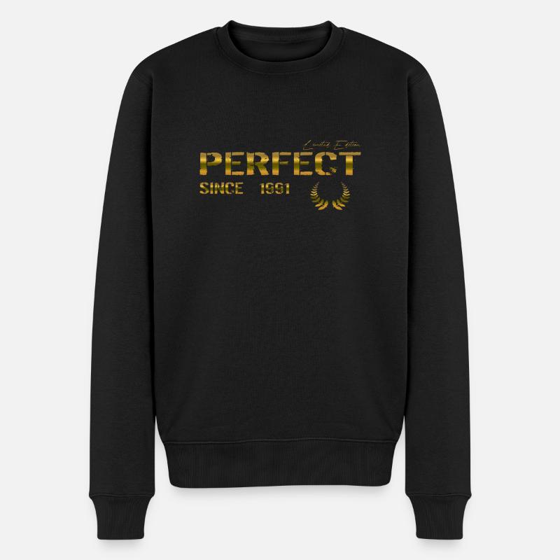 Perfect since 1991 - Männer Premium Bio Pullover - Schwarz
