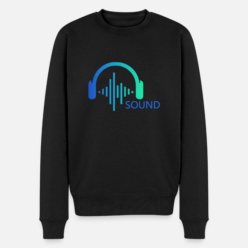 MUSIK-KLÄNGE - Männer Premium Bio Pullover - Schwarz