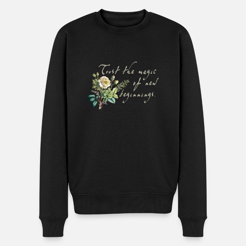 New Beginnings - Männer Premium Bio Pullover - Schwarz