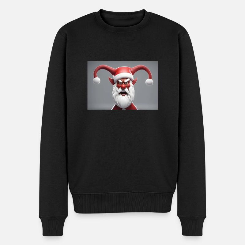 Wütender Weihnachtsmann - Männer Premium Bio Pullover - Schwarz
