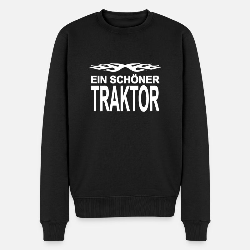 Traktor - Männer Premium Bio Pullover - Schwarz