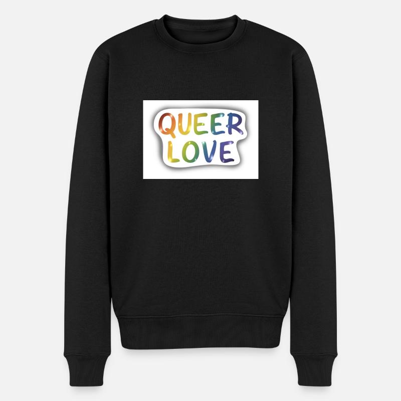 Queer love - Pull Premium bio Homme - noir