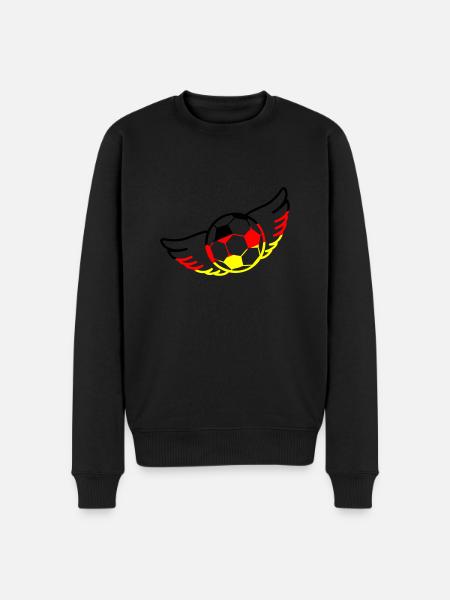 fußball deutschland - Männer Premium Bio Pullover - Schwarz