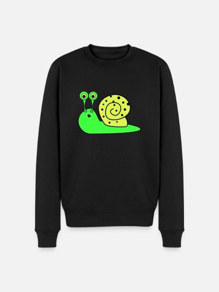 Snail Funny - Men's Premium Organic Jumper - black
