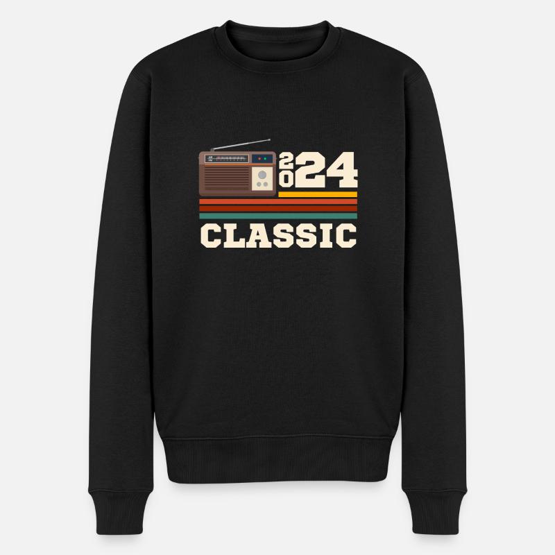 Anniversaire 2024 retro classic - Pull Premium bio Homme - noir