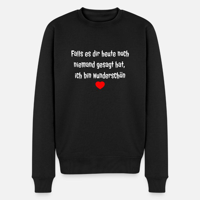 Lustiger Spruch - Männer Premium Bio Pullover - Schwarz