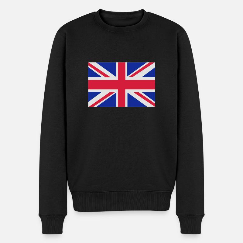 British Flag - Men's Premium Organic Jumper - black