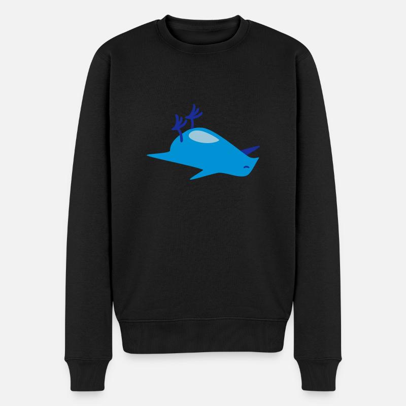 Toter Vogel / dead bird (3c) - Männer Premium Bio Pullover - Schwarz