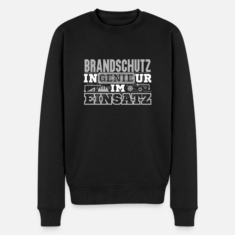 Brandschutz - Genie - Männer Premium Bio Pullover - Schwarz