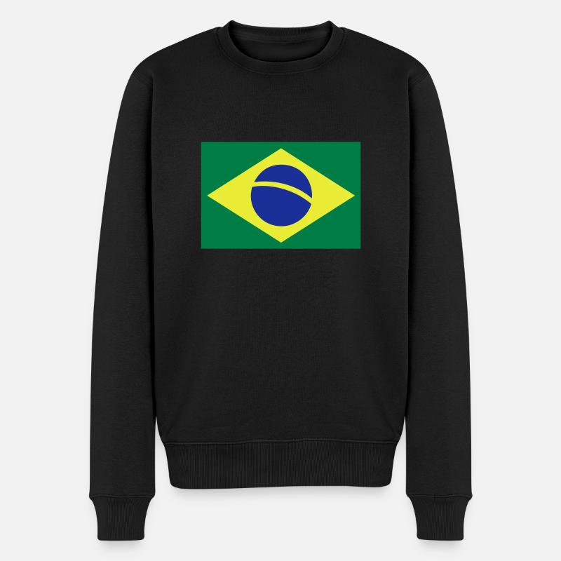 drapeau brazil - Pull Premium bio Homme - noir