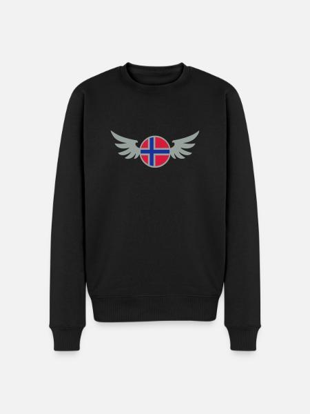 Football Emblem (wings, Norway) - Men's Premium Organic Jumper - black