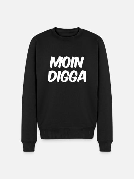 Moin Digga Hamburg - Men's Premium Organic Jumper - black