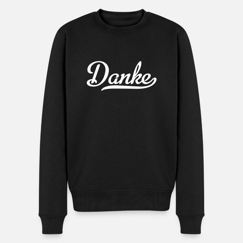 Danke - Männer Premium Bio Pullover - Schwarz