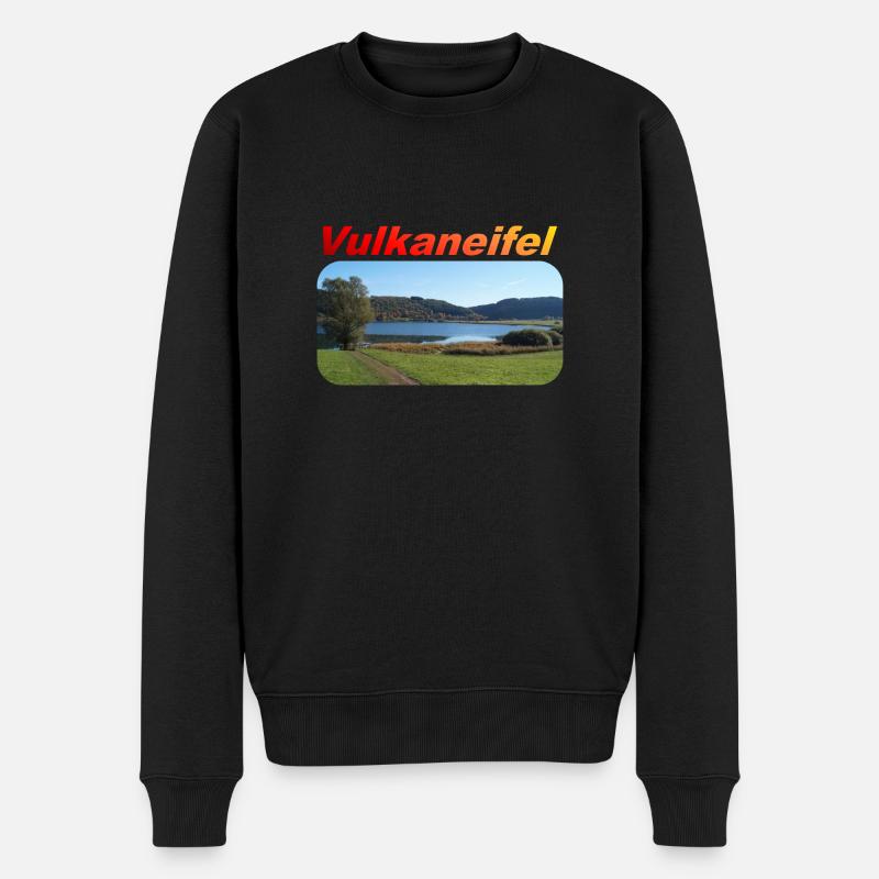 Vulkaneifel - Männer Premium Bio Pullover - Schwarz