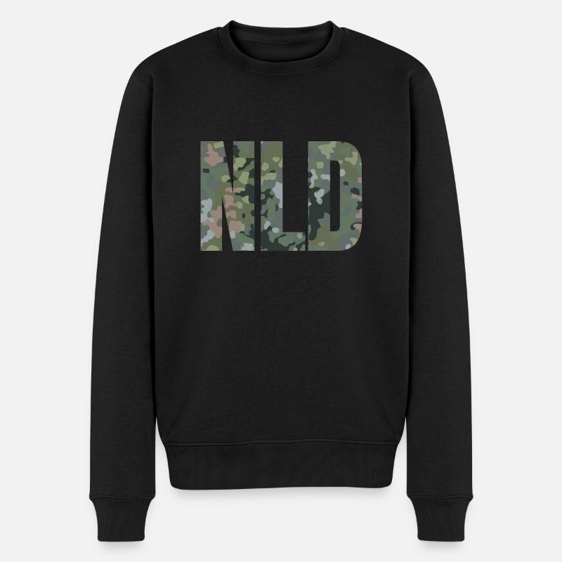 GB Camouflage NLD Text! - Männer Premium Bio Pullover - Schwarz