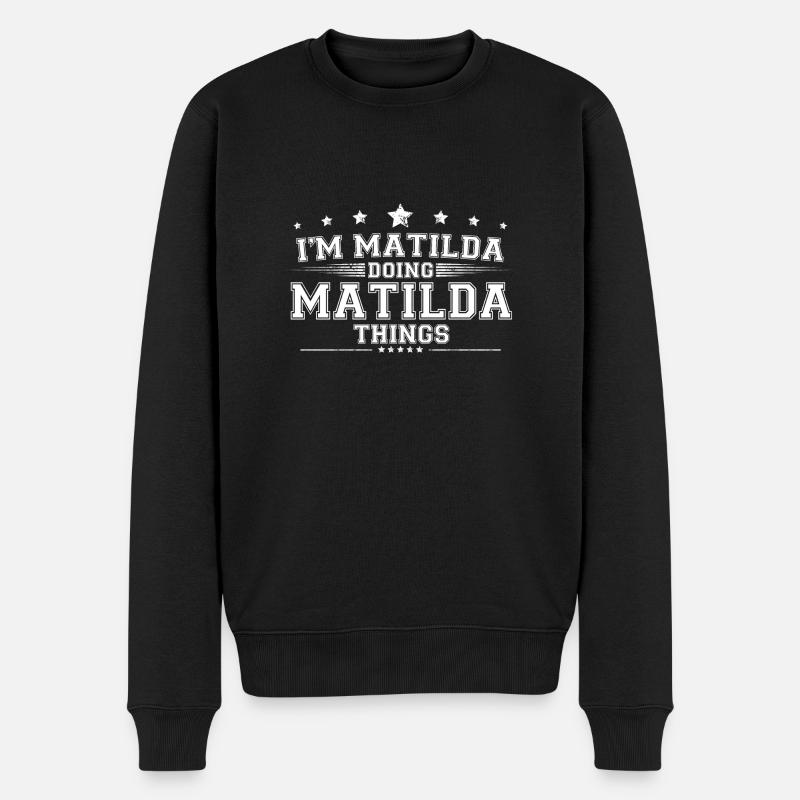 Matilda - Männer Premium Bio Pullover - Schwarz