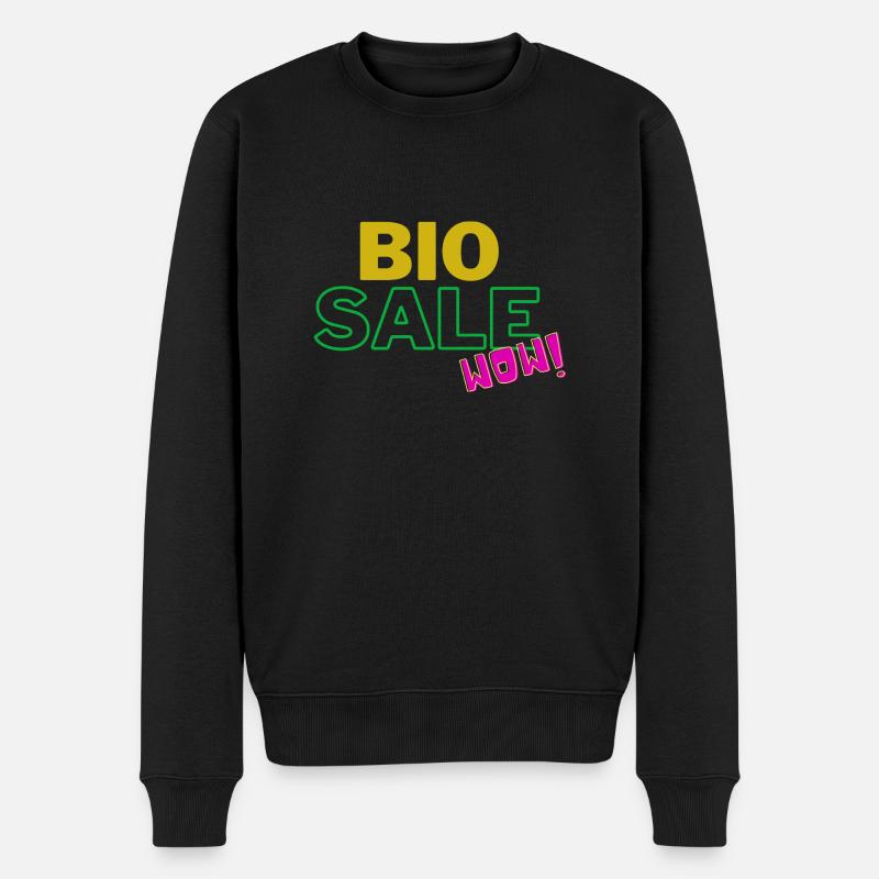 vente bio wow, dictons, cadeau - Pull Premium bio Homme - noir