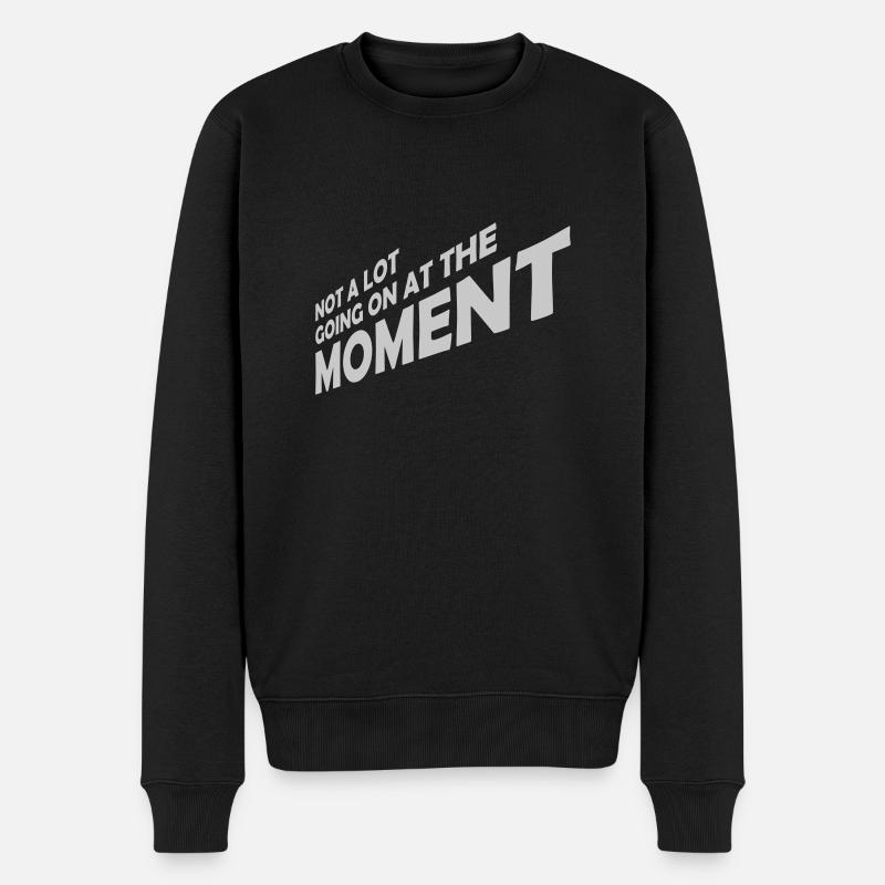 Not much going on - Männer Premium Bio Pullover - Schwarz