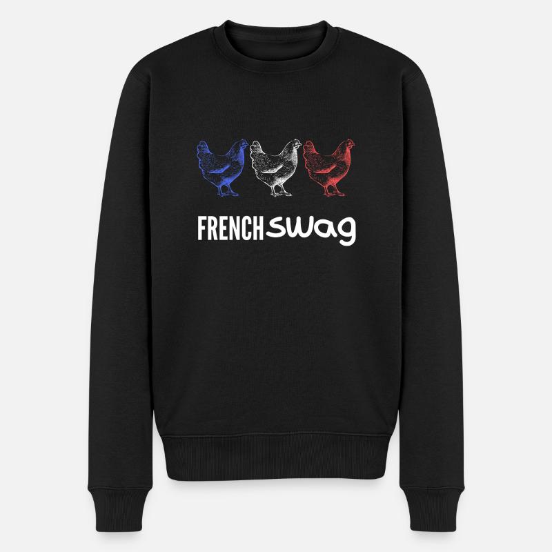 FRENCH swag 3 poules - Pull Premium bio Homme - noir