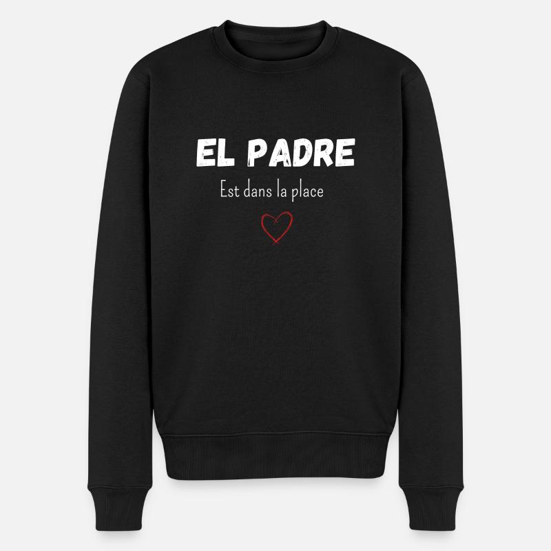 El padre est dans la place - Pull Premium bio Homme - noir