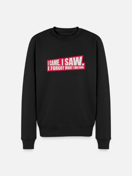 I came saw forget - Men's Premium Organic Jumper - black