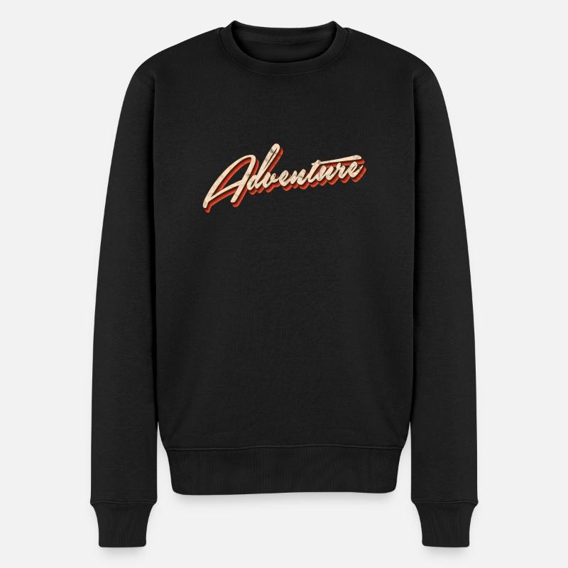 Adventure - Männer Premium Bio Pullover - Schwarz