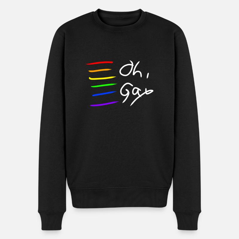 Pride Kleider - Männer Premium Bio Pullover - Schwarz