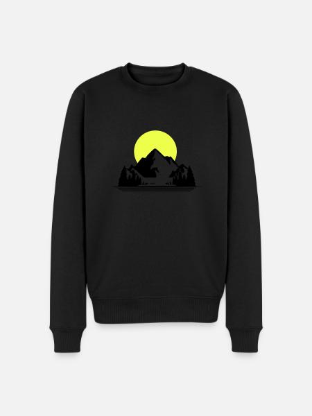 Mountains - Men's Premium Organic Jumper - black