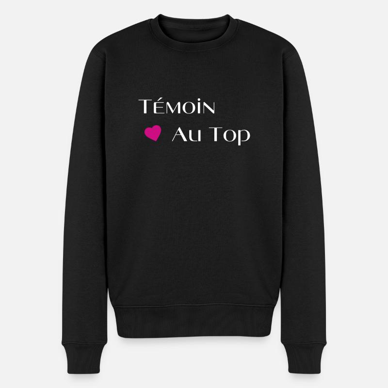 Témoin au top - Pull Premium bio Homme - noir