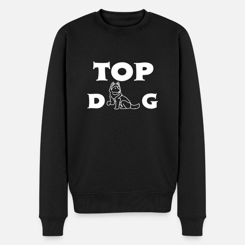 TOP DOG - Männer Premium Bio Pullover - Schwarz