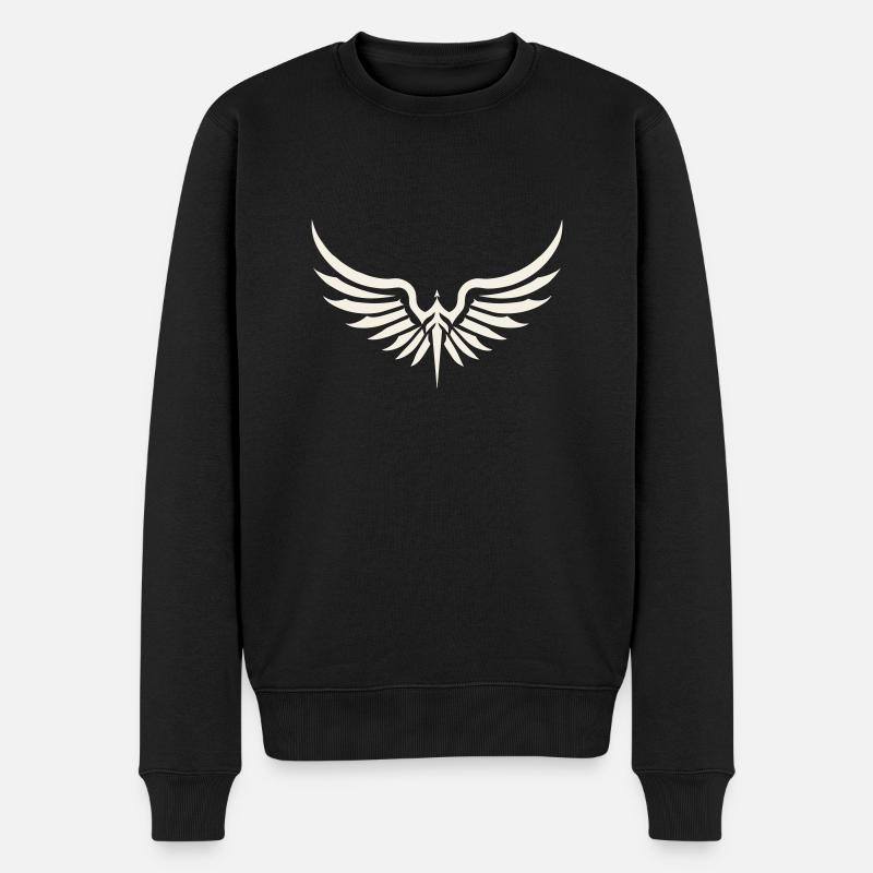 Vereinigte Flügel - Männer Premium Bio Pullover - Schwarz