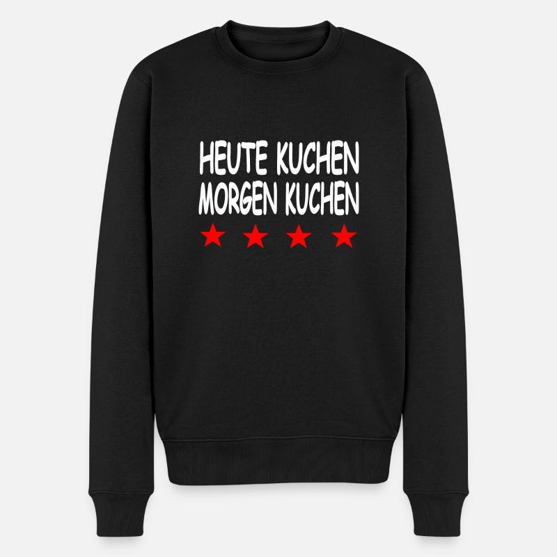 Kuchen - Männer Premium Bio Pullover - Schwarz