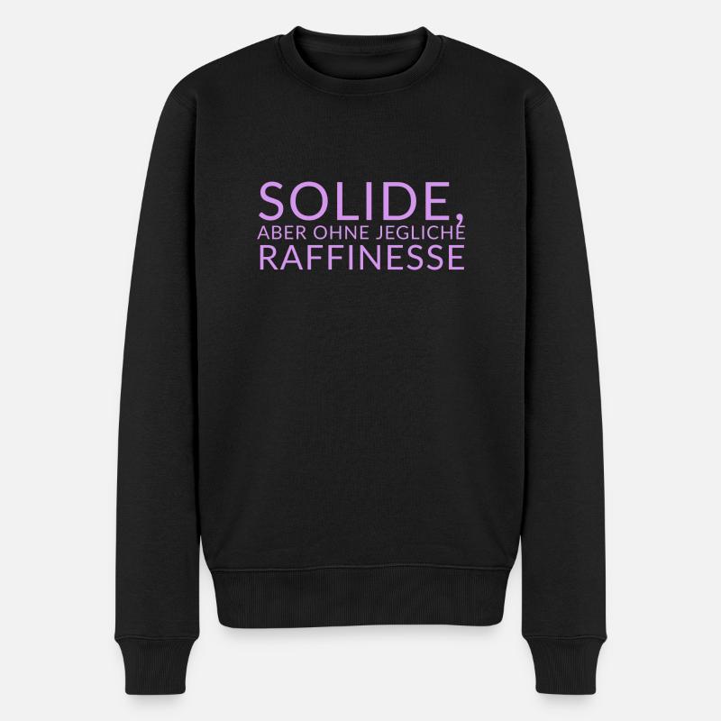 Solide aber ohne jegliche Raffinesse - Männer Premium Bio Pullover - Schwarz