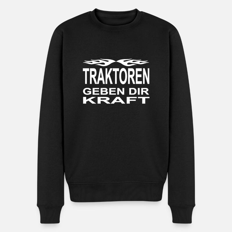 Traktor - Männer Premium Bio Pullover - Schwarz