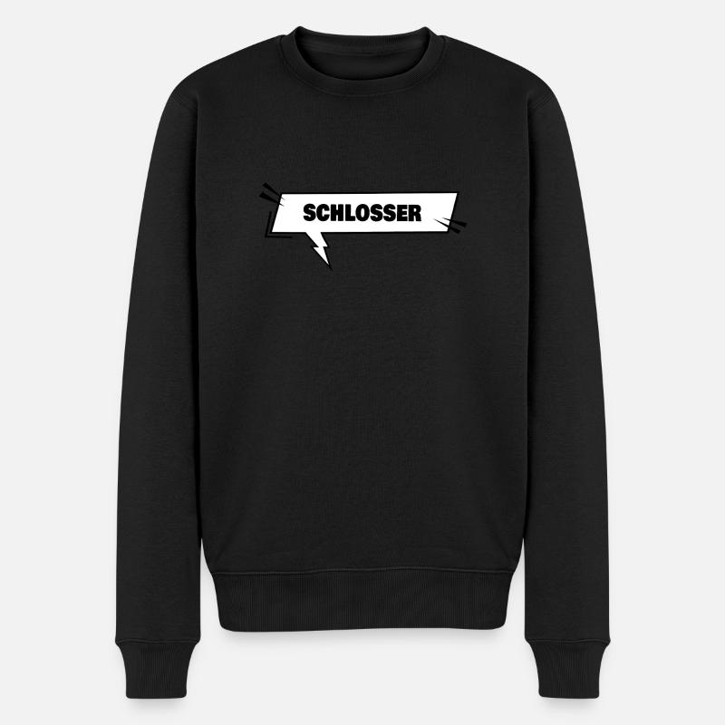 Serrurier - Pull Premium bio Homme - noir