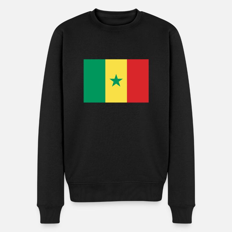 Sénégal - drapeau - Pull Premium bio Homme - noir
