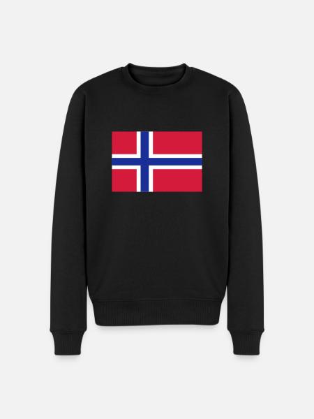 Norwegen - Männer Premium Bio Pullover - Schwarz