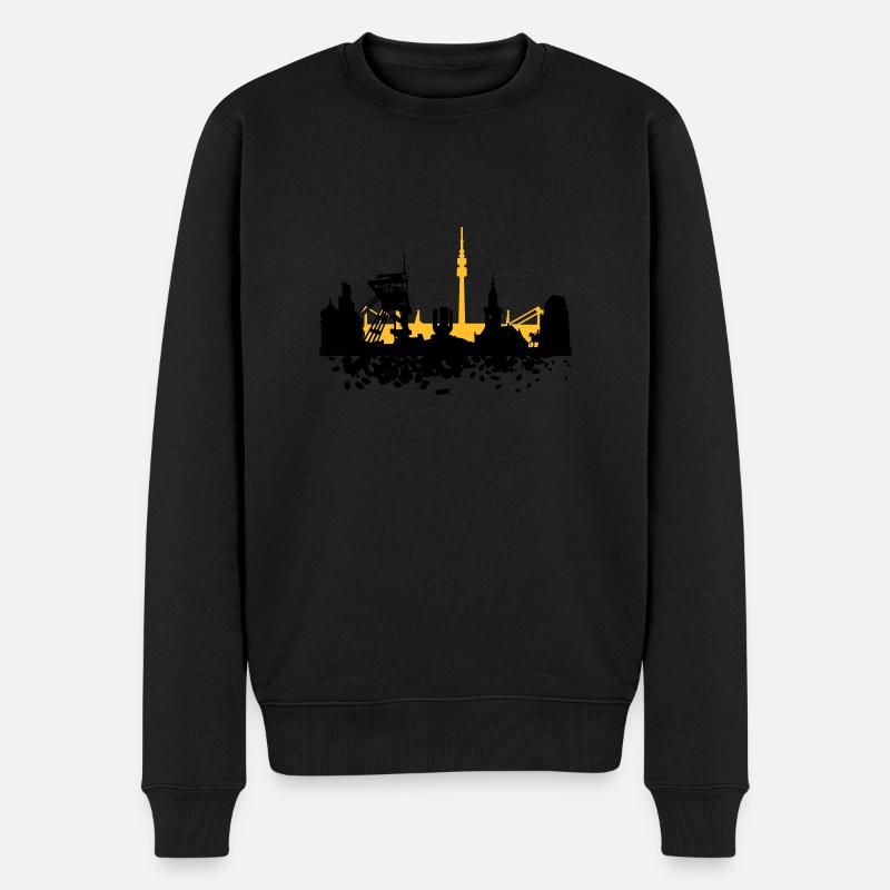 Dortmund Skyline - Pull Premium bio Homme - noir