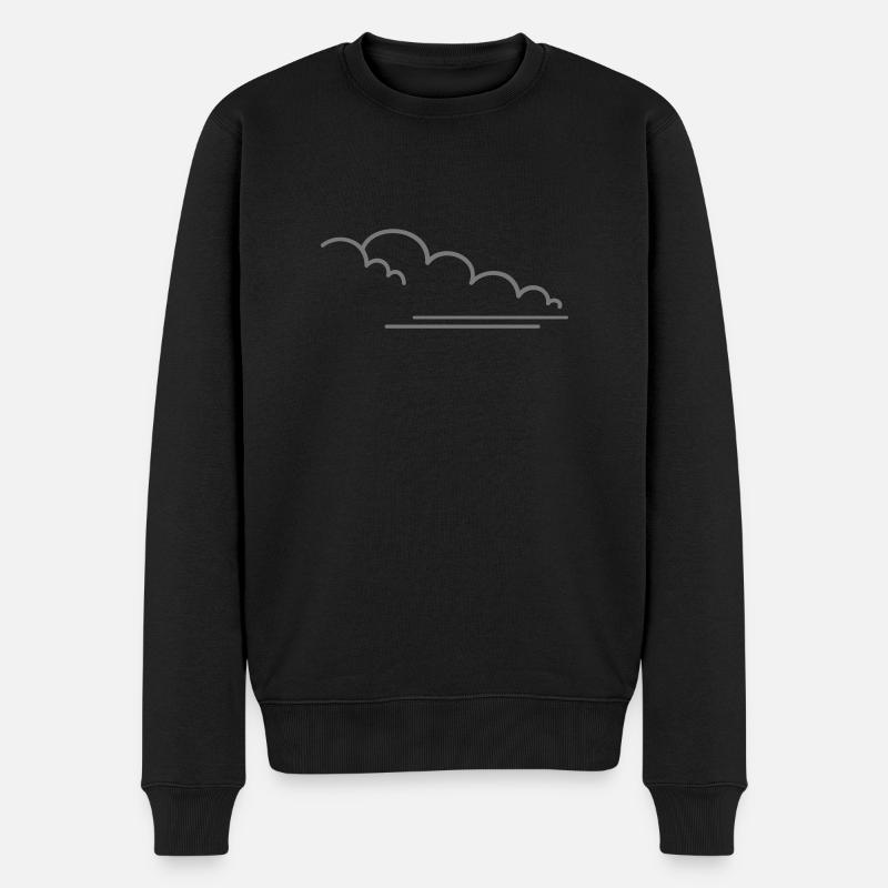 Staubwolke / dust cloud (1c) - Männer Premium Bio Pullover - Schwarz