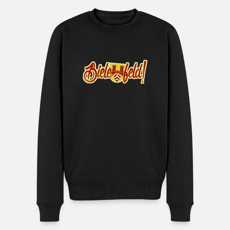 Bielefeld - Männer Premium Bio Pullover - Schwarz