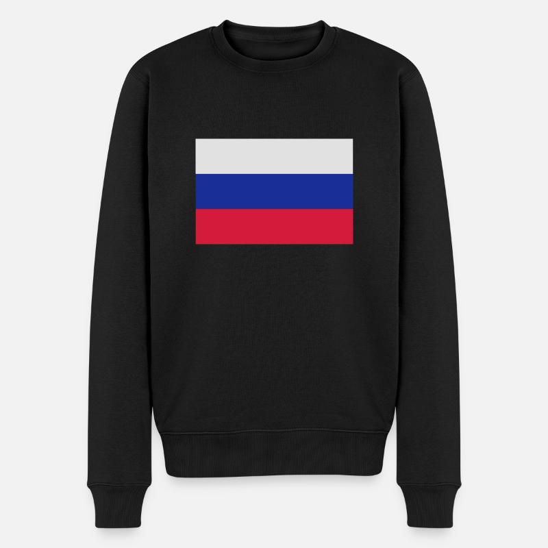 Russland - Männer Premium Bio Pullover - Schwarz