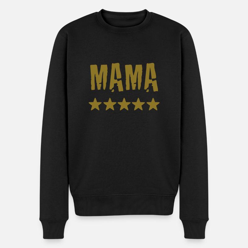 mama - Männer Premium Bio Pullover - Schwarz