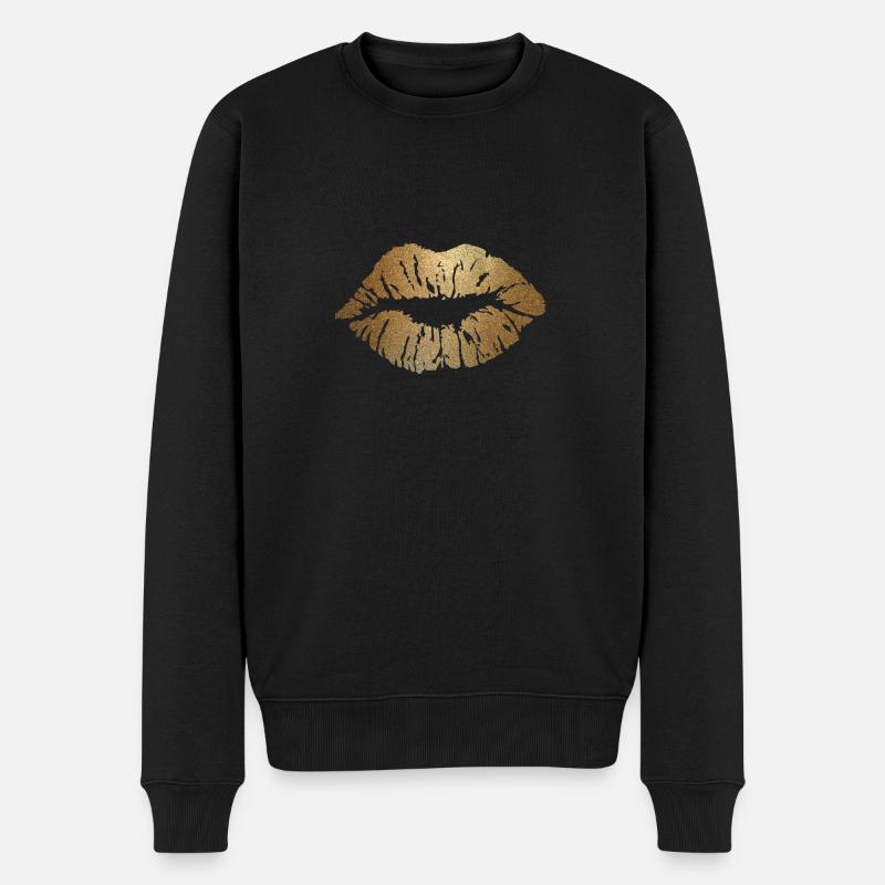 glitter - Männer Premium Bio Pullover - Schwarz