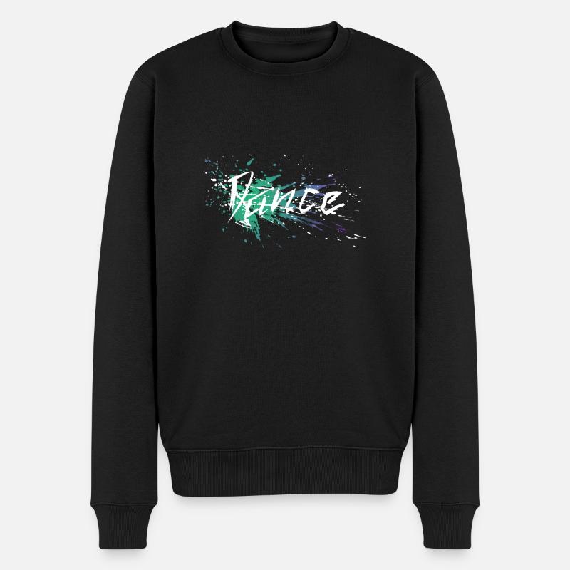 Dance Colorsplash - Männer Premium Bio Pullover - Schwarz