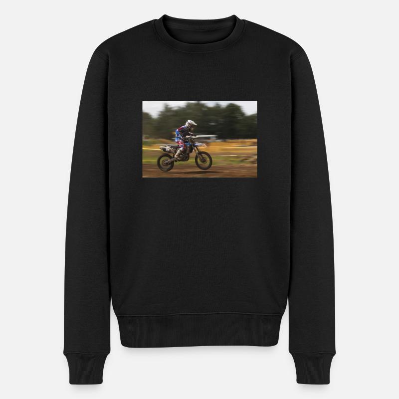 Motocross - Männer Premium Bio Pullover - Schwarz