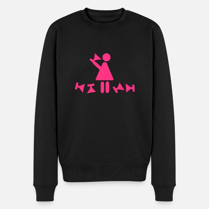 cocktail party - Männer Premium Bio Pullover - Schwarz