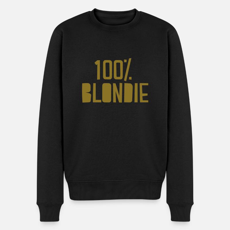 Blond - Männer Premium Bio Pullover - Schwarz